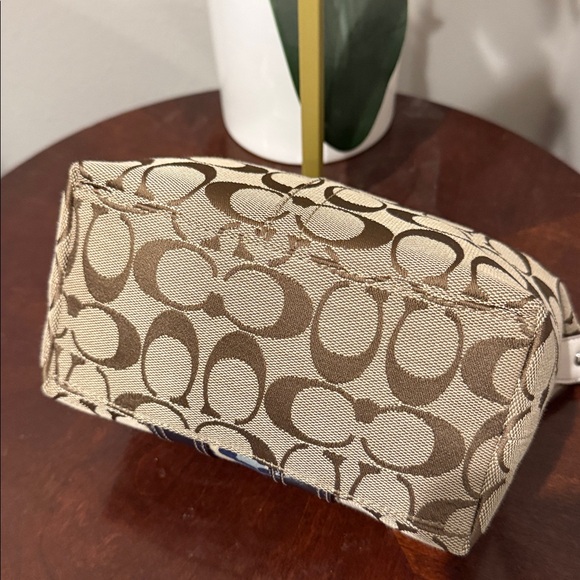 NWT y2k Pouchette Coach Brown and Blue leopard soho purse new signature white - Picture 5 of 7